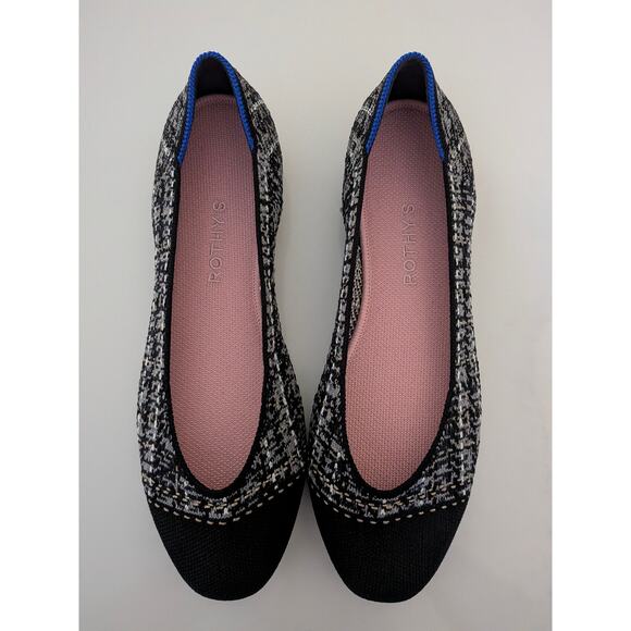 Rothy's Square Tweed Limited Edition Midnight Edition US Size 9.5 Pink Insole - Picture 2 of 10
